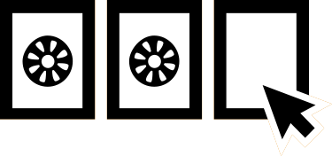 Three game board letter tiles with cursor over the last one.