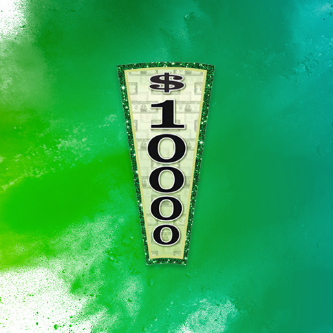$10K Wheel Wedge over green background