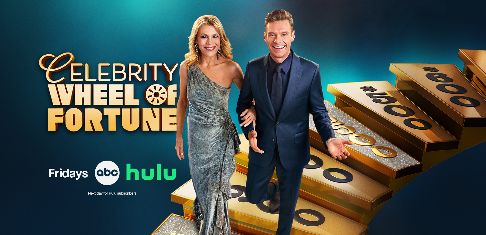 Celebrity Wheel of Fortune Fridays on ABC next day on Hulu