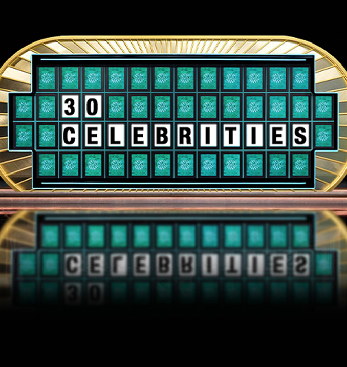 "30 Celebrities" on the Wheel Puzzleboard