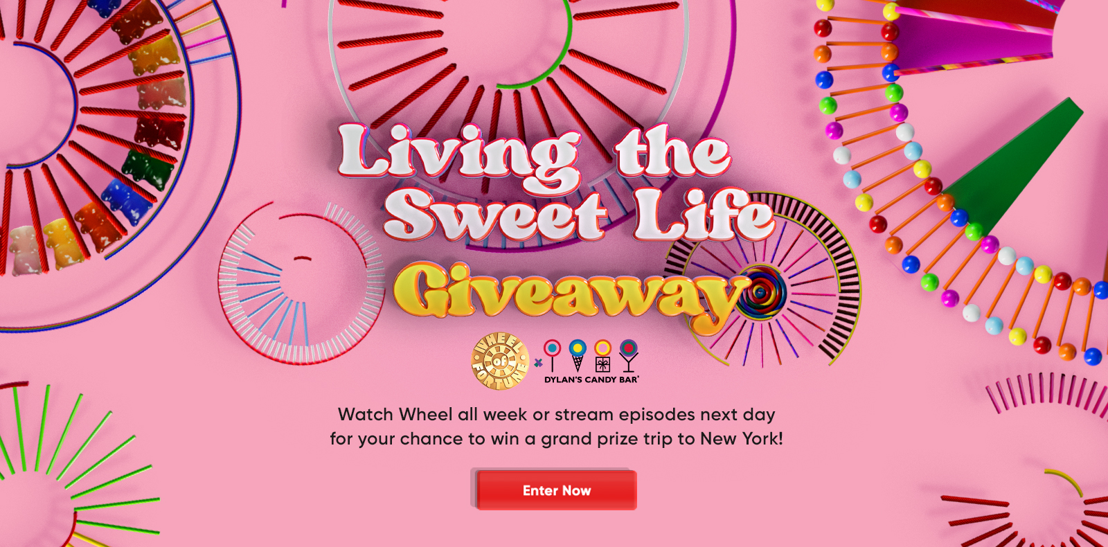 Watch Wheel all week or stream episodes next day for your chance to win a grand prize trip to New York! Enter Now