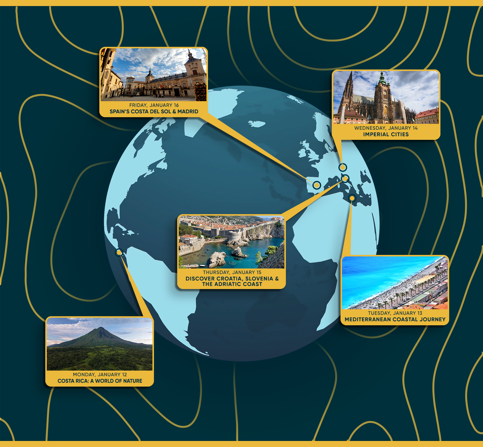 You could win these vacations from Collette from around the globe!