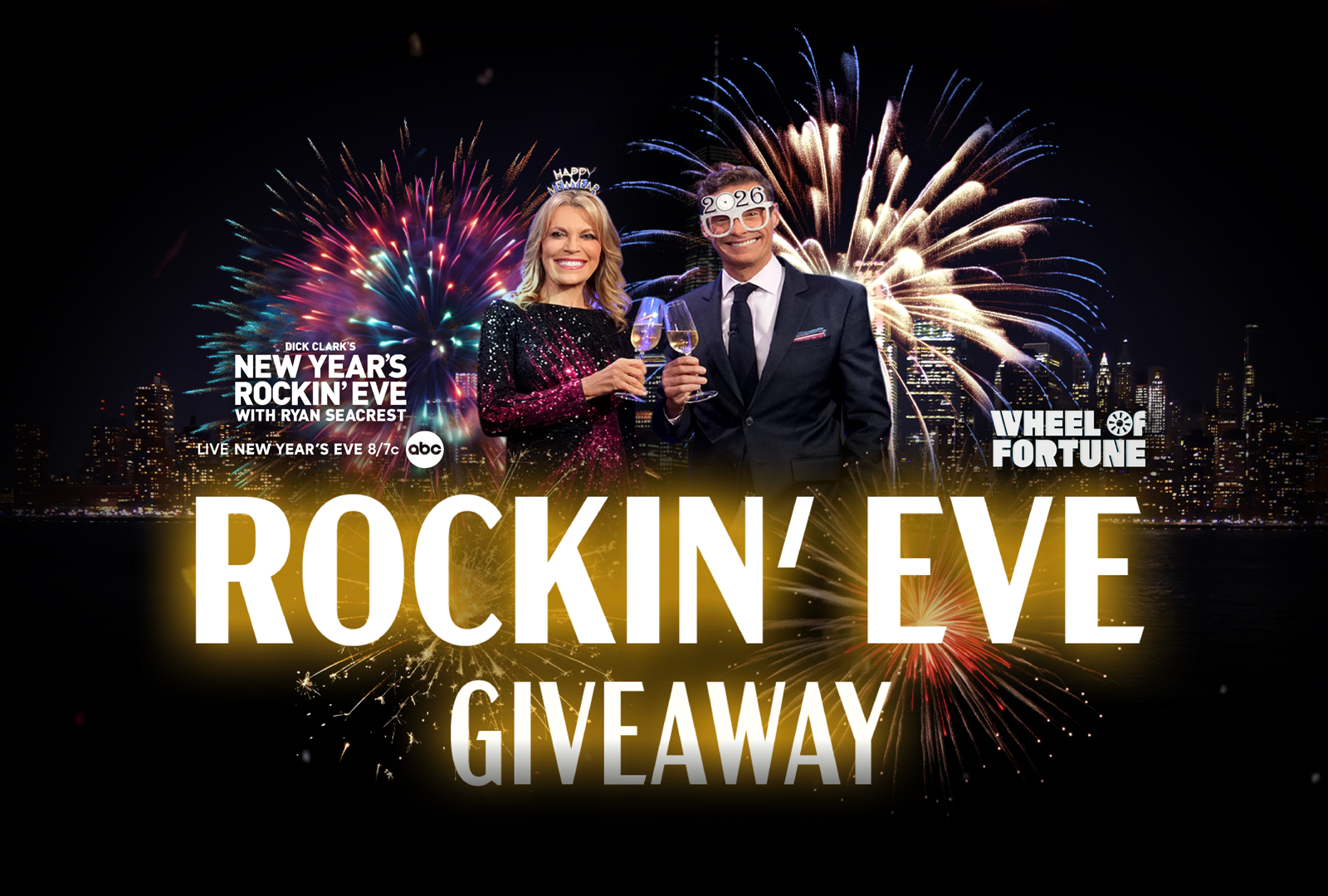 Rockin Eve Giveaway Ryan Seacrest and Vanna White
