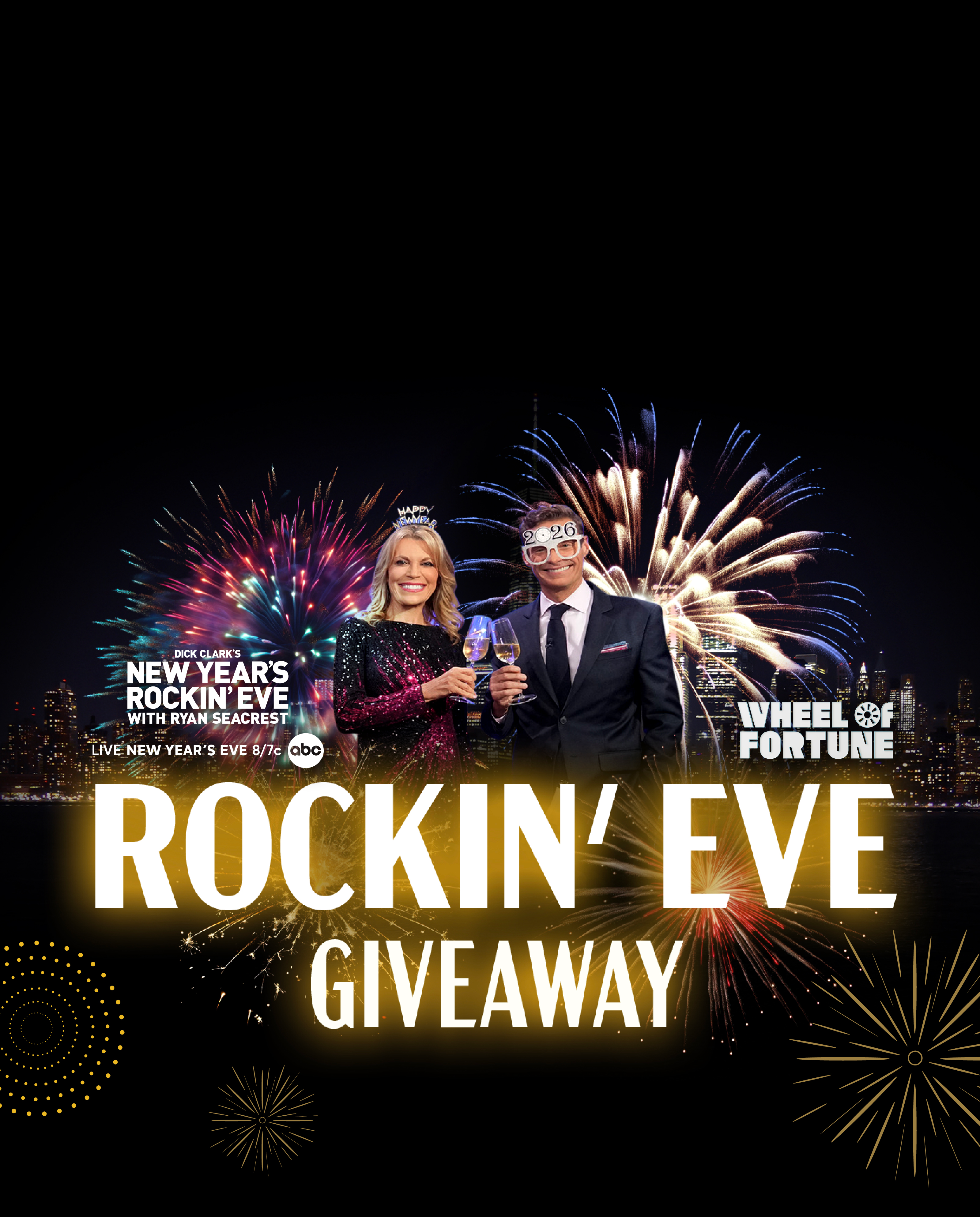 Rockin Eve Giveaway Ryan Seacrest and Vanna White