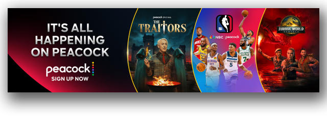 IT'S ALL HAPPENING ON PEACOCK peacock SIGN UP NOW