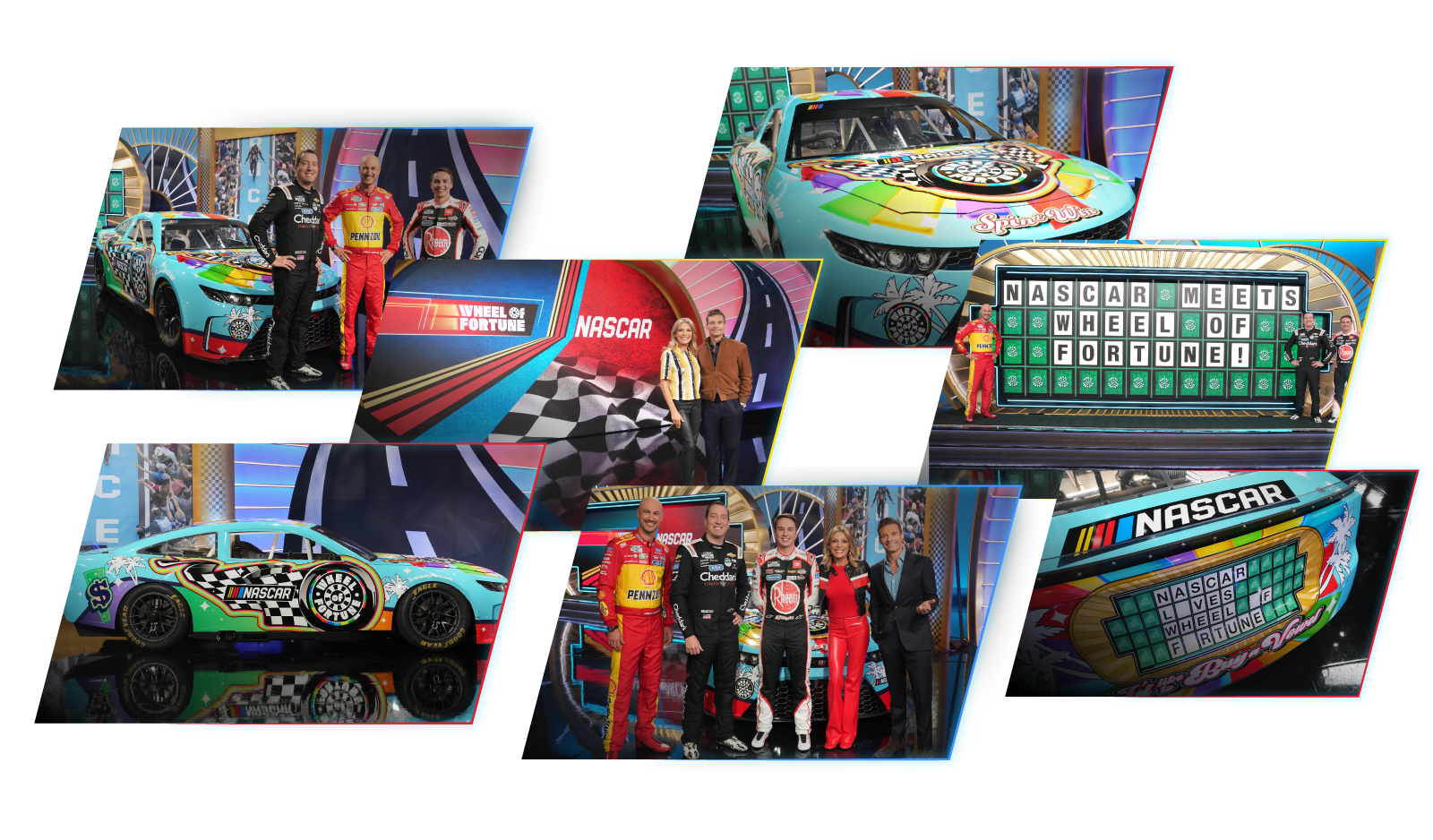 A Photo Collage of NASCAR week on wheel!