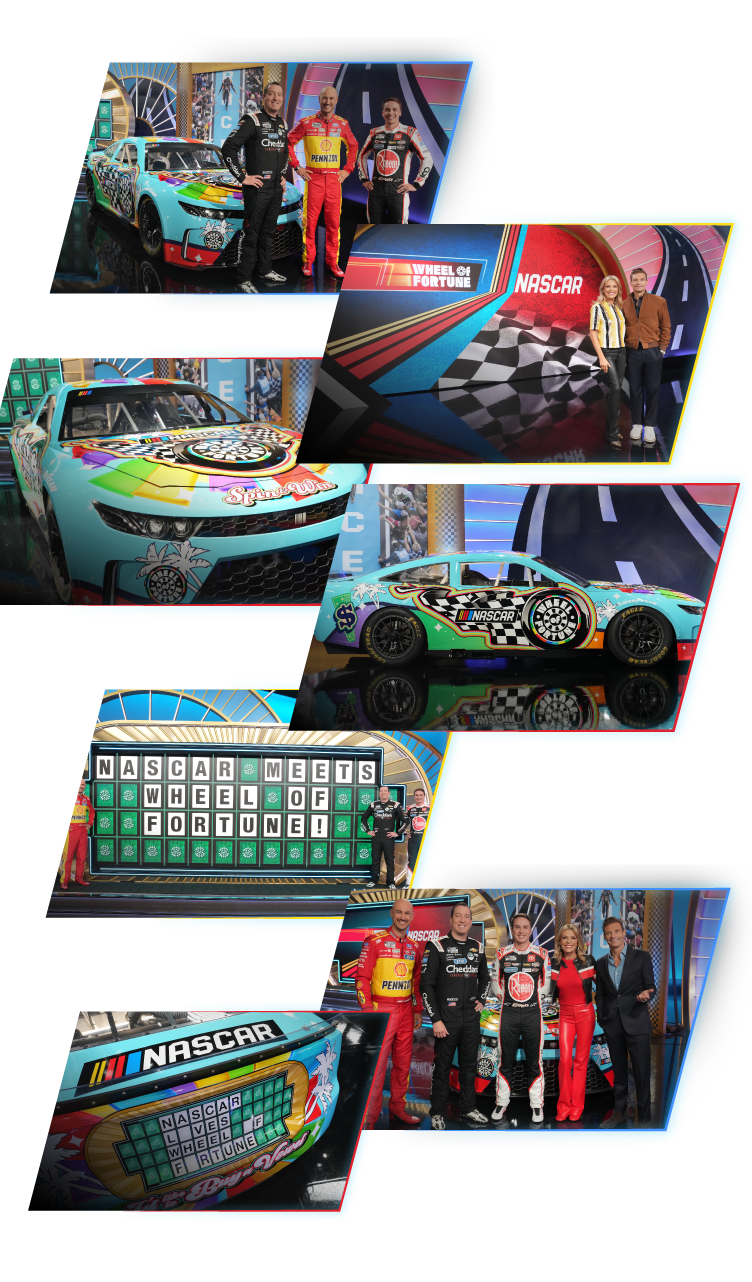 A Photo Collage of NASCAR week on wheel!