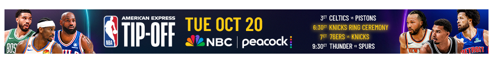 AMERICAN EXPRESS TIP-OFF TUE OCT 20 NBC peacock
