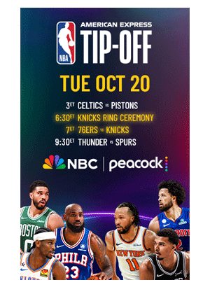 AMERICAN EXPRESS TIP-OFF TUE OCT 20 NBC peacock
