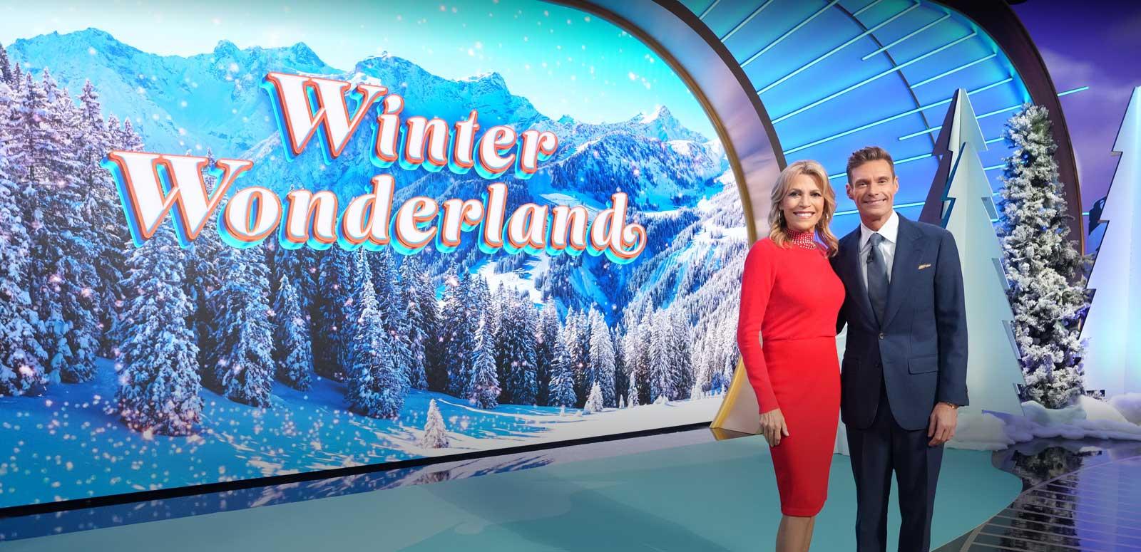 Ryan and Vanna on the Wheel set during Winter Wonderland week